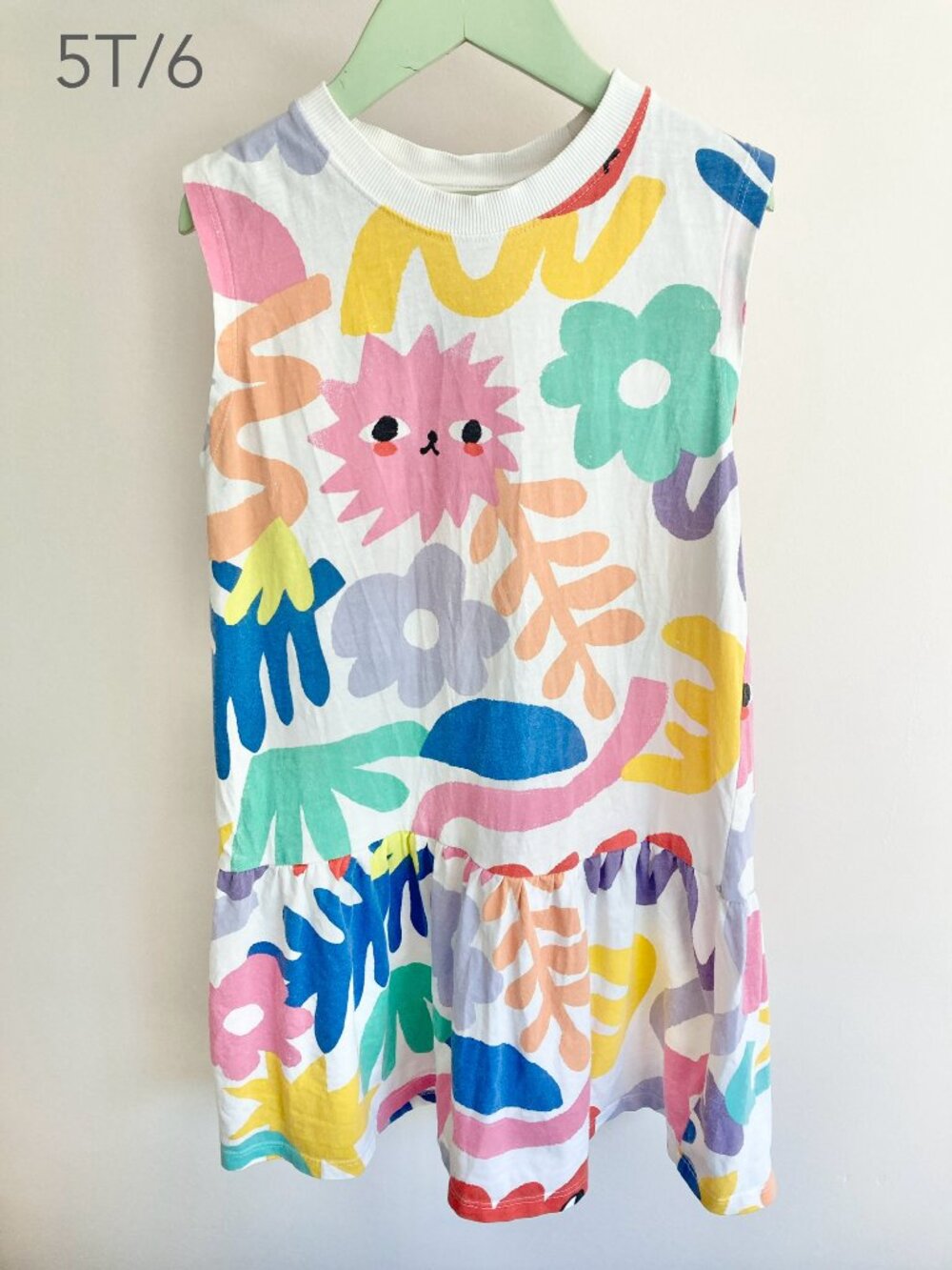 🪴5/$30 H&M x Liunic 5T/6 Years Girl Colourful Abstract Summer Dress Beach